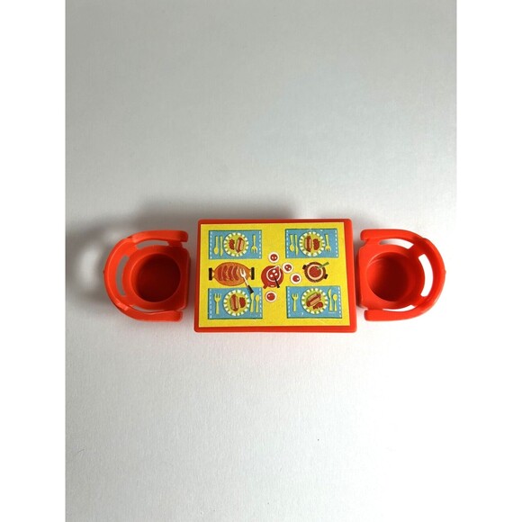 Fisher Price Little People Family Camper Red Table And Chairs #994 Lot Of 3 - Picture 4 of 9